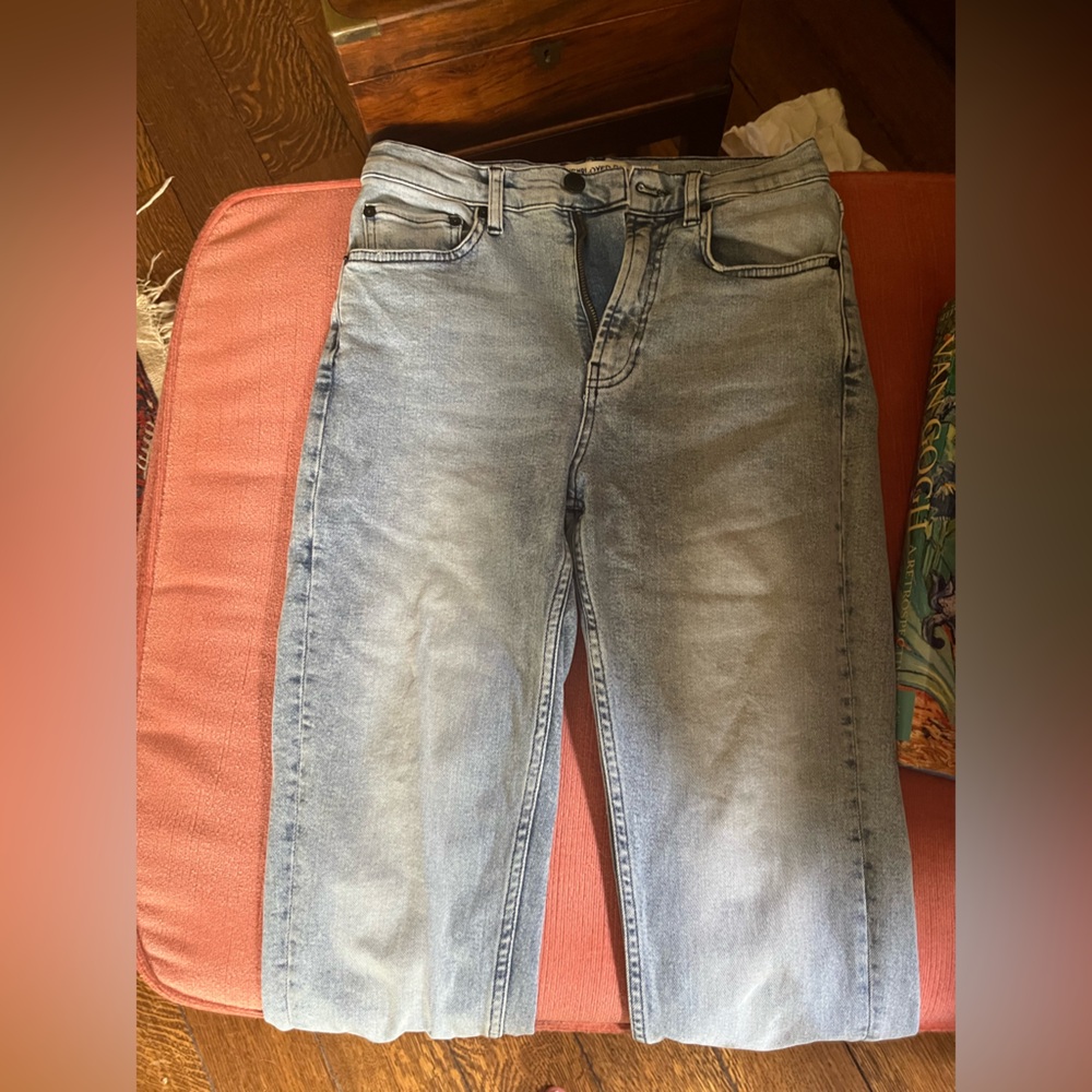 Unemployed denim straight leg jeans